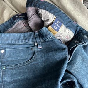 Scotch & Soda mens Ralston slim fit button fly dark blue indigo jeans